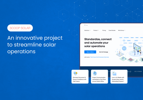 Web Design Package Example: Scoop Solar website