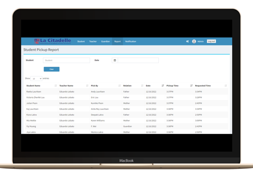 Custom Software Development Package Example: Online Web-Based Student Pickup Request Solution