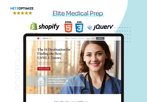 Web Design Package Example: Medical Tutoring