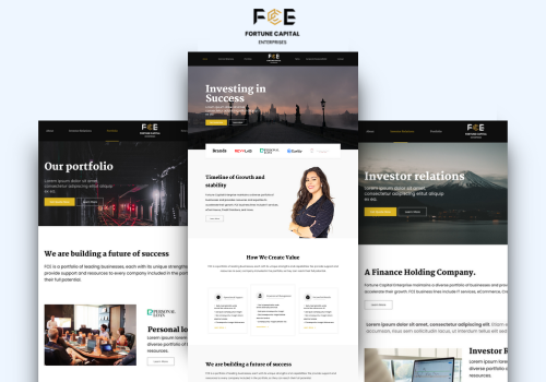 UX/UI Design Package Example: Fortune Capital Enterprises (UI/UX Redesign)