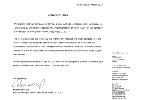Cybersecurity Package Example: Implementation of TISAX AL3+