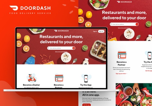 Web Design Package Example: DoorDash – UI/UX Design, Web Design, Design System