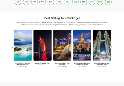 Content Marketing Package Example: 100 WordPress Custom Developed Tour & Travel Web
