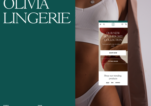 UX/UI Design Package Example: Lingerie store