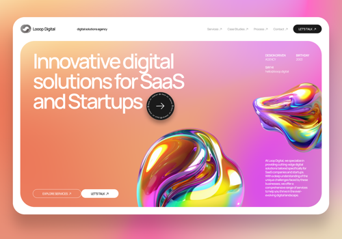 Web Design Package Example: Landing Page for Digital Agency