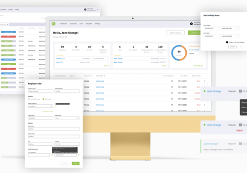 UX/UI Design Package Example: Developing software for automating payroll in UK