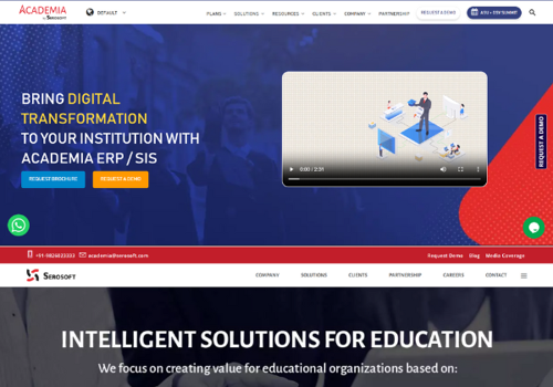 Web Design Package Example: Academia ERP & Serosoft : End-to-End maintenance