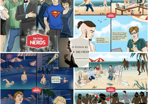 Content Writing Services Package Example: Comics "The Itra Nerds" for PR initiatives