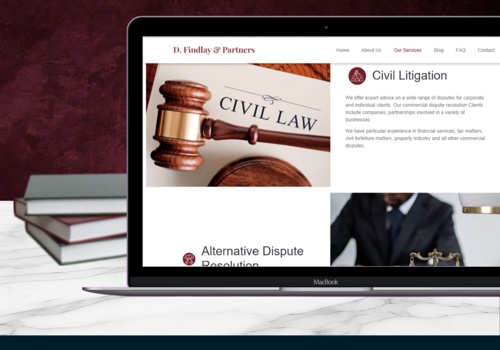 Web Design Package Example: D. Findlay & Partners: A Bold New Website by New P