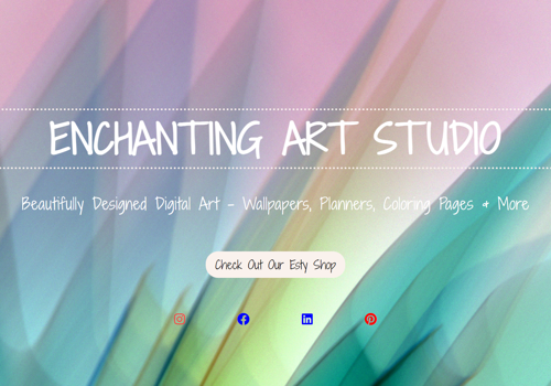 Branding Package Example: Enchanting Art Studio Website