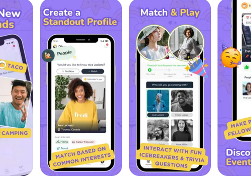 Mobile App Development Package Example: VibeWith - Social networking application