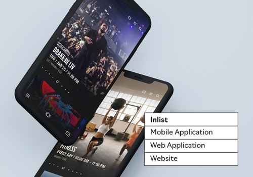 UX/UI Design Package Example: InList: The Global Event App