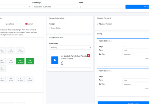 UX/UI Design Package Example: Hotel Management System
