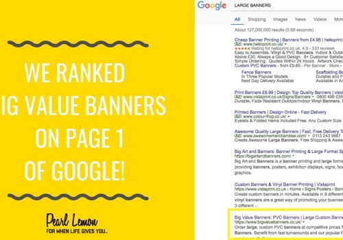 Search Engine Optimization Package Example: Google Ranking