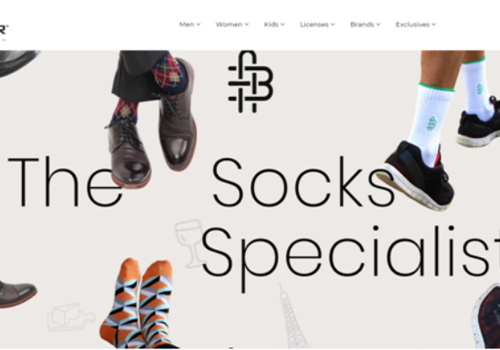 Web Design Package Example: BONJOUR SOCKS COMPANY WEBSITE DESIGN