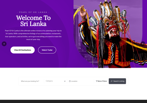 Web Development Package Example: Pearl Of Sri lanka