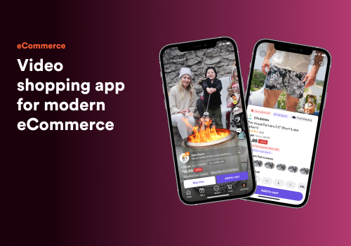 UX/UI Design Package Example: Video shopping app for modern eCommerce