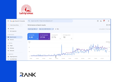 Search Engine Optimization Package Example: SEO for LaFripaMax