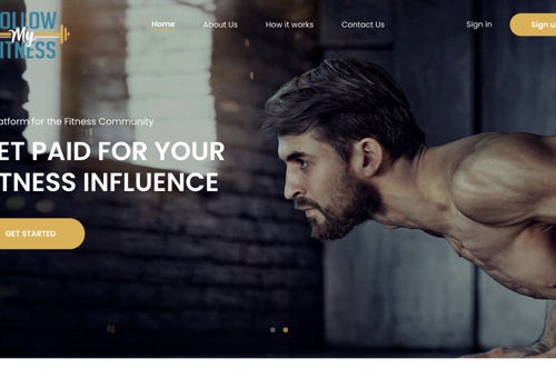 Web Development Package Example: Follow My Fitness: web application for a new brand