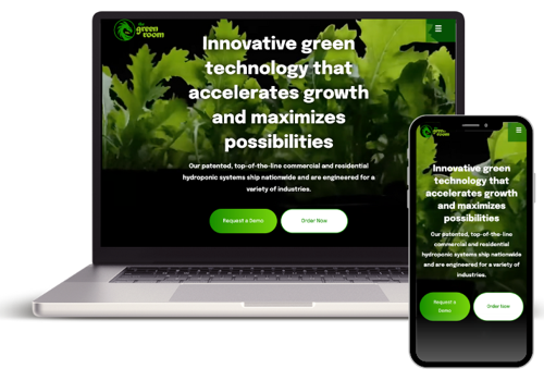Search Engine Optimization Package Example: Green Room Hydroponics Website