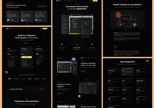 Web Design Package Example: Taskade Web Development