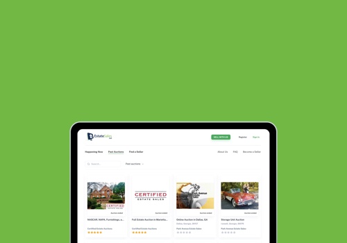 UX/UI Design Package Example: Estate Sales: Auctions Made Easy