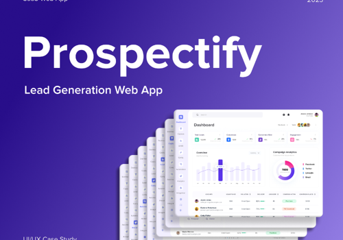 UX/UI Design Package Example: Prospectify- Lead Generation Web App