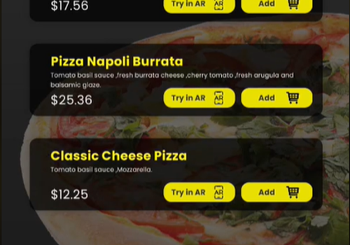 AR/VR Development Package Example: MenuAR