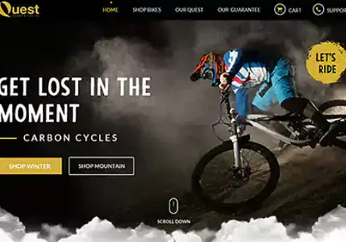 Web Development Package Example: Quest Bicycle Seller - Website Development