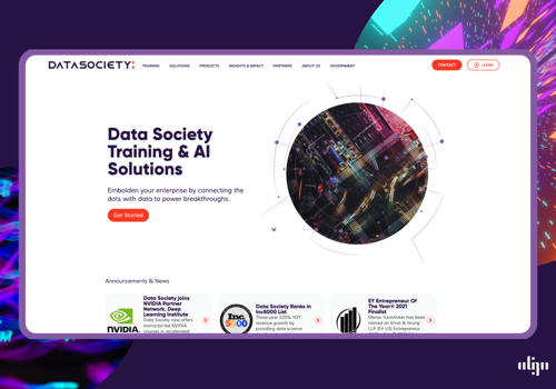 Web Development Package Example: Data Society Web Development