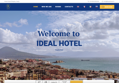 Web Design Package Example: Albergo Ideal (Napoli)