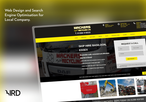 Web Design Package Example: Mackers Total Recycling - Web Design and SEO