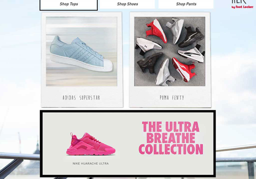 UX/UI Design Package Example: Foot Locker Women's Portal