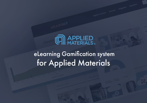Custom Software Development Package Example: eLearning Gamification system for Applied material