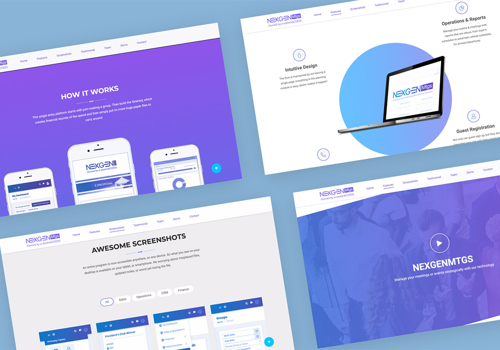 Web Development Package Example: Manage Meetings & Events Web development
