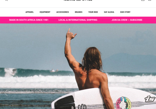 E-Commerce Development Package Example: Island Style Surf shop