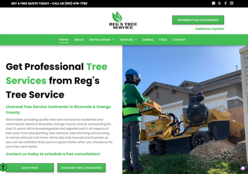 Search Engine Optimization Package Example: Tree Service Company Website Design