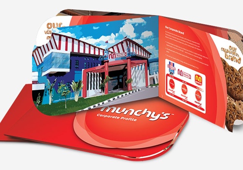 Graphic Design Package Example: Company profile design for Munchy's