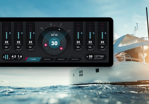 UX/UI Design Package Example: Outboard engine cluster