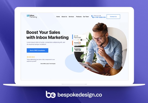 Web Design Package Example: Online Marketing website