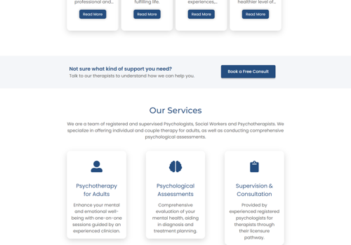 Web Design Package Example: Psychology Consultation