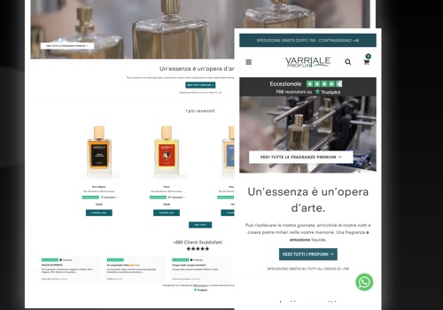 UX/UI Design Package Example: Varriale Profumi