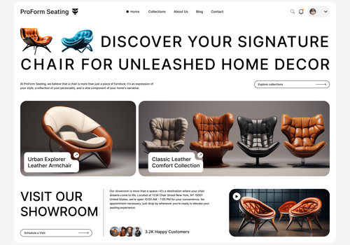 Search Engine Optimization Package Example: Web Designs for the Finest Chairs in Luxury