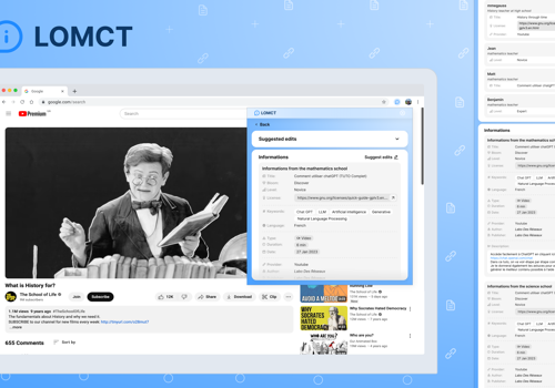 UX/UI Design Package Example: LOMCT - e-learning tagging system