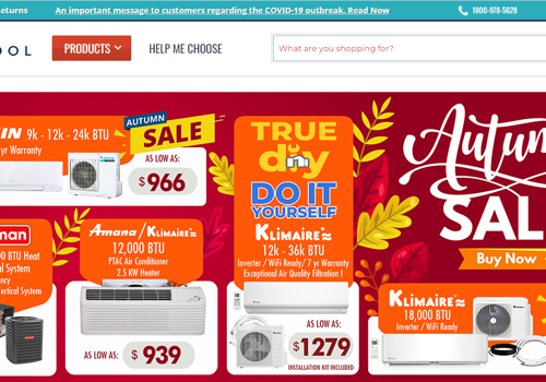 E-Commerce Development Package Example: Heat & Cool