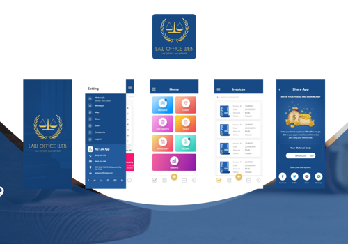 Mobile App Development Package Example: Law Office App for Attorneys and Clients