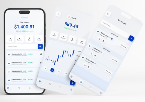UX/UI Design Package Example: Creata Chain Mobile Application