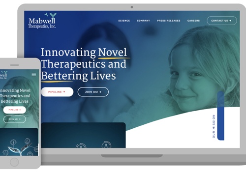 Web Design Package Example: Mabwell Therapeutics Web Design & Development