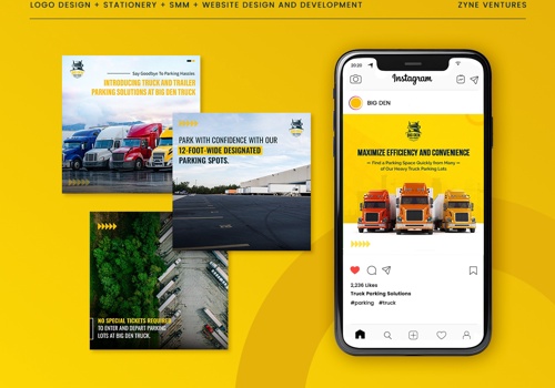 Social Media Marketing Package Example: Big Den Truck Parking - Social Media Marketing