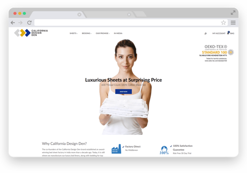 Custom Software Development Package Example: California Design Den